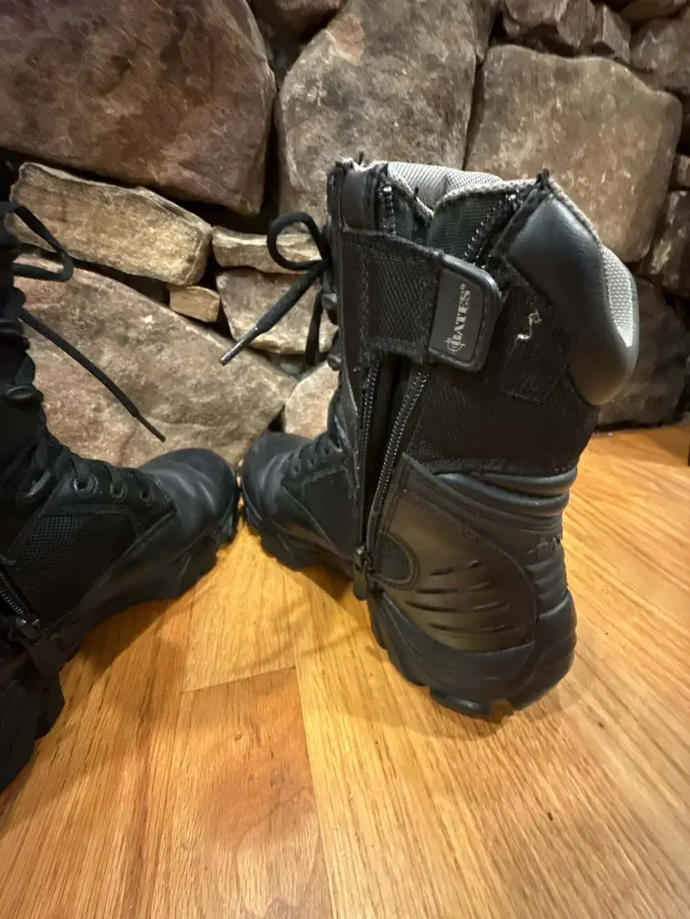 Bates Black Leather Side-Zip Tactical Boots Size 7.5
